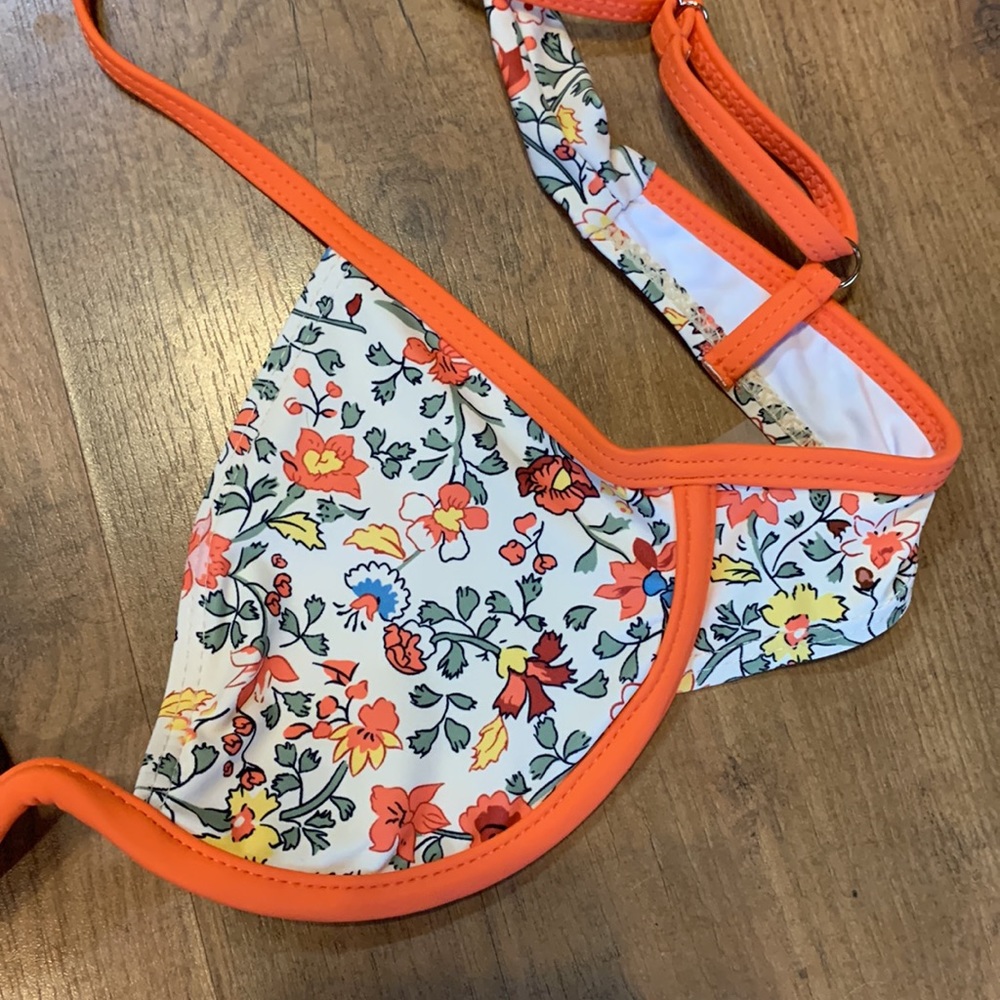 3/$23 Shein NWOT Underwire Push Up Floral Boho Western Swimsuit Bikini Top - Picture 2 of 4